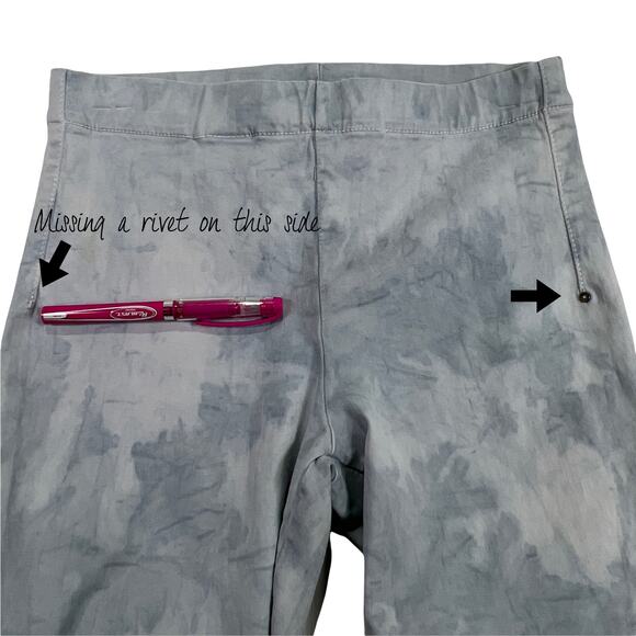 Joe's Jeans The Legging Ankle Zip Sz Small Slate Blue White Acid Wash or Tie Dye - Picture 6 of 10